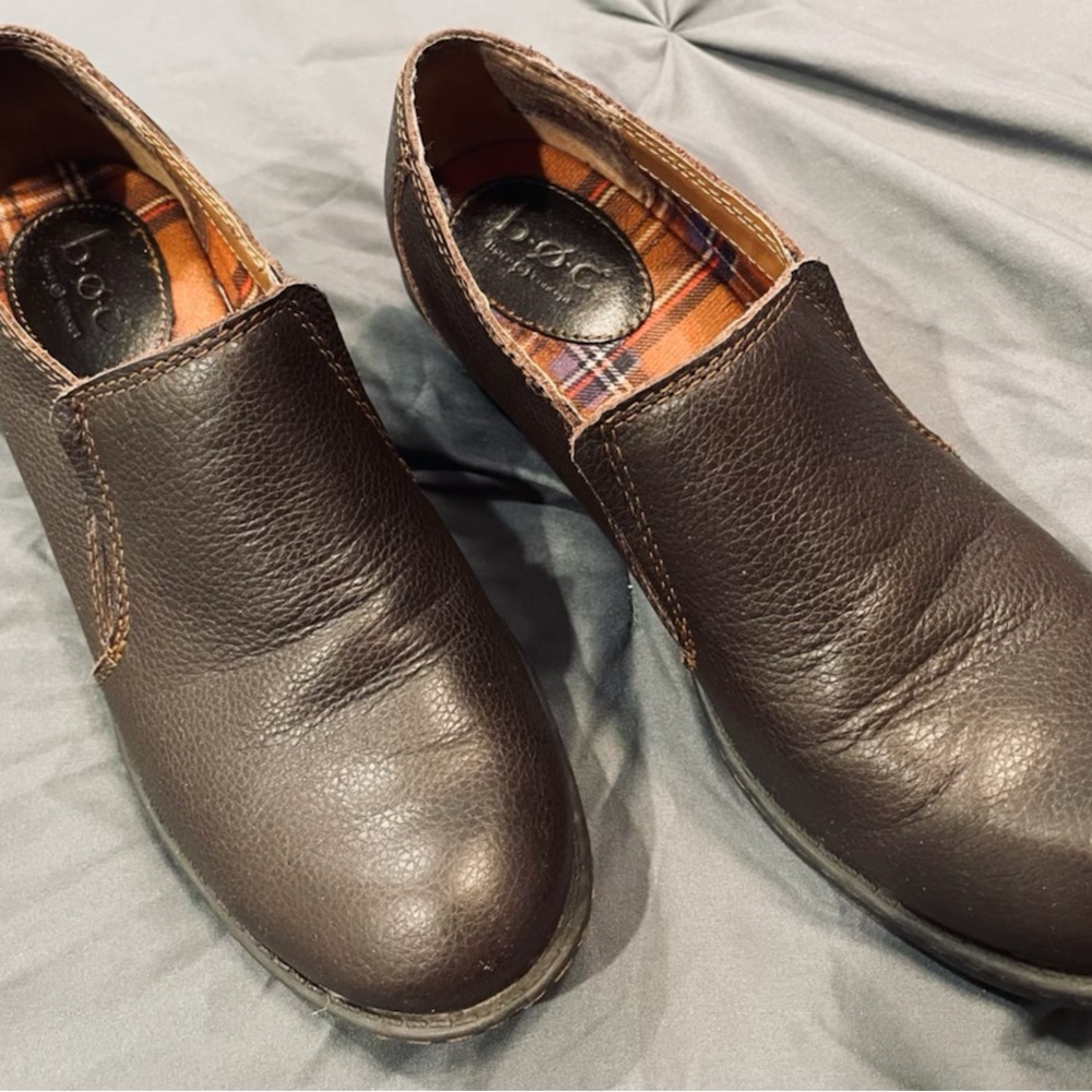 B.O.C. Born Concepts Brown Ankle Booties Size 7 Flannel Lined
